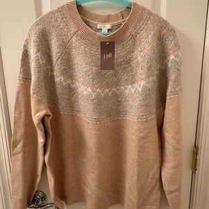 J. Jill camel crew neck sweater